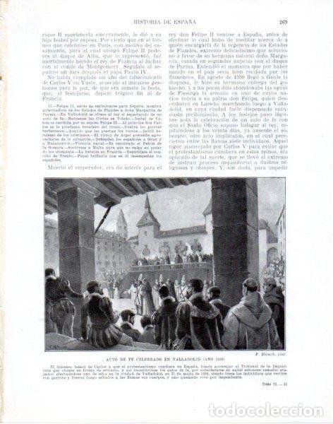 Cartes Postales: LAMINA V33829: Auto de fe celebrado en Valladolid por F. Blanch - Manuel Rodriguez Codola