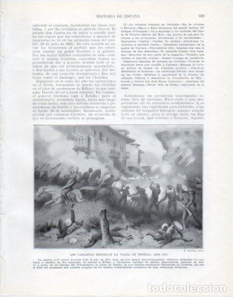 Postkarten: LAMINA V34093: Los carlistas recobran la plaza de Estella en 1835 - Manuel Rodriguez Codola