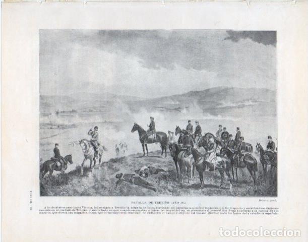Postcards: LAMINA V34156: Batalla de Trevi&ntilde;o por Balaca - Manuel Rodriguez Codola
