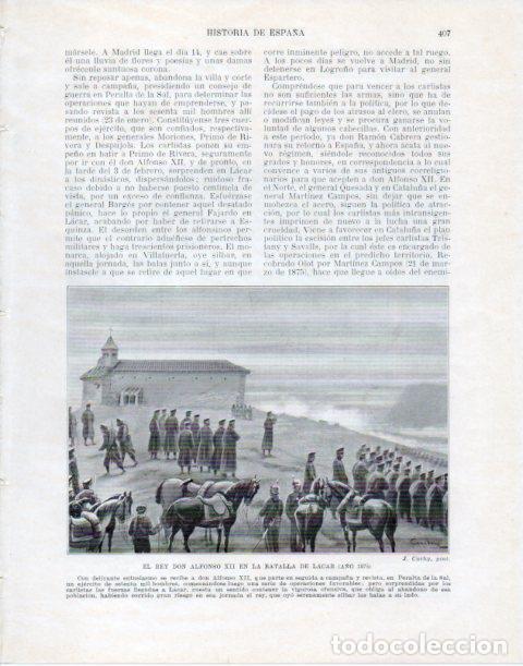 Postkarten: LAMINA V34125: Alfonso XII en la Batalla de Lacar por J. Cuchy - Manuel Rodriguez Codola