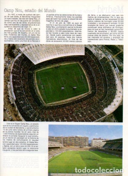Postcards: LAMINA V25853: Vista aerea Camp Nou estadio Sarria, Barcelona - Varios