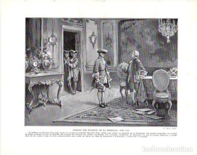 Cartoline: LAMINA V34007: Arresto del Marques de Ensenada a&ntilde;o 1754 - Manuel Rodriguez Codola