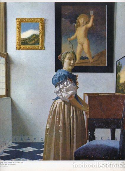 Postkarten: LAMINA V25879: Joven ante el clavicordio por Jan Vermeer - Varios