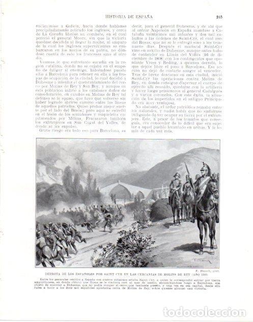 Postkarten: LAMINA V34046: Derrota de los espa&ntilde;oles por Saint Cyr en Molins de Rey por F. Blanch - Manuel Rodrig