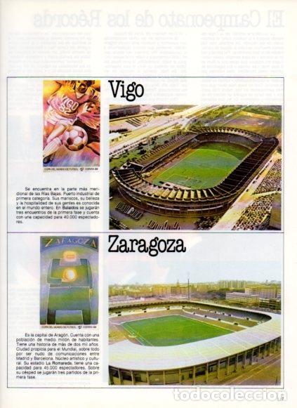 Postkarten: LAMINA V25857: Espa&ntilde;a 1982. Campos de futbol del Vigo y Zaragoza - Varios
