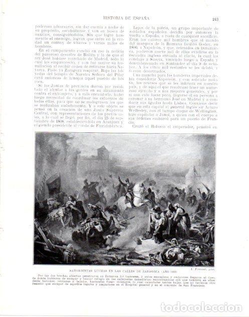Postkarten: LAMINA V34048: Luchas en Zaragoza a&ntilde;o 1808 por A. Ferrant - Manuel Rodriguez Codola