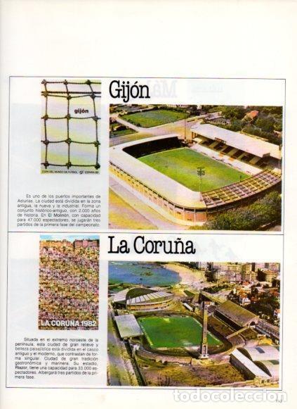 Postcards: LAMINA V25855: Espa&ntilde;a 1982. Campos de futbol del Gijon y La Coru&ntilde;a - Varios