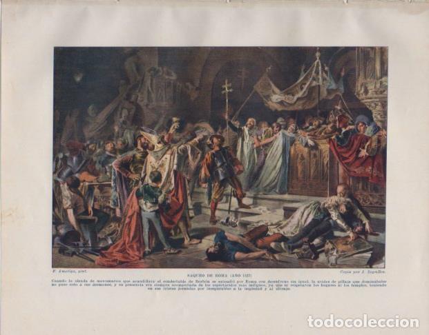 Postcards: LAMINA V33774: Saqueo de Roma copia por J. Segrelles - Manuel Rodriguez Codola