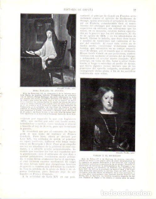 Cartoline: LAMINA V34035: Do&ntilde;a Mariana de Austria y Carlos II El Hechizado por Claudio Coello - Manuel Rodrigue