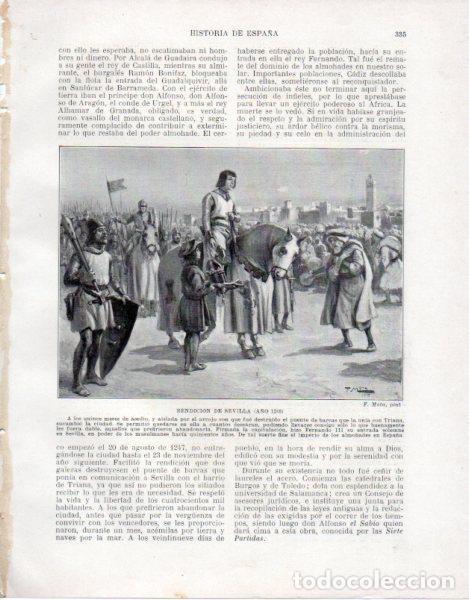 Postkarten: LAMINA V33565: Rendicion de Sevilla por F. Mota - Manuel Rodriguez Codola