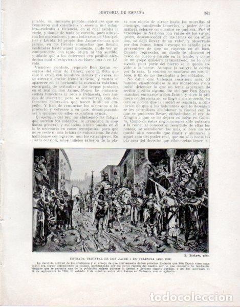 Postais: LAMINA V33572: Entrada triunfal de Don Jaime I en Valencia por R. Richart - Manuel Rodriguez Codola