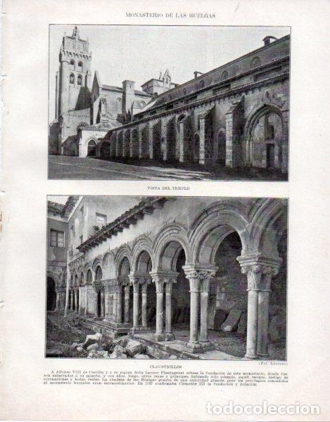Cartoline: LAMINA V33552: Vista y claustrillos del Monasterio de las Huelgas - Manuel Rodriguez Codola