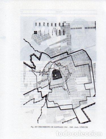 Postales: LAMINA V25360: Plano del crecimiento de Santiago 1541-1940 - Leopoldo Castedo