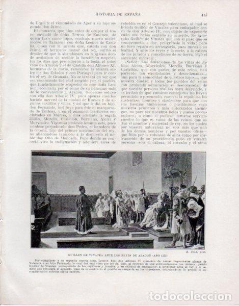 Postkarten: LAMINA V33626: Guillem de Vinatea antes los reyes de Aragon por E. Sala - Manuel Rodriguez Codola