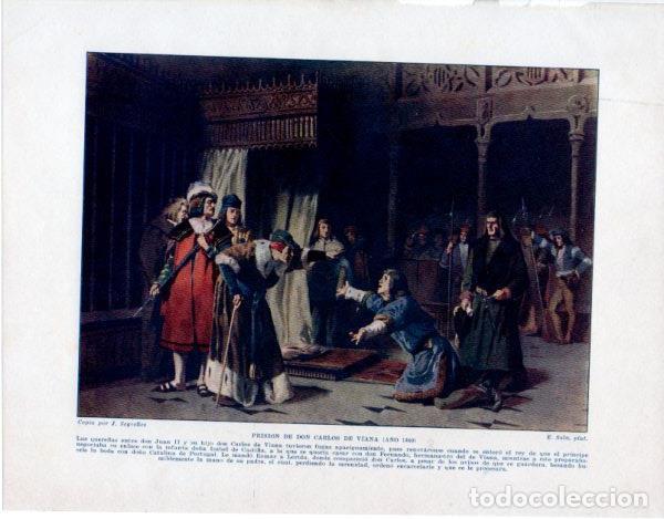 Postkarten: LAMINA V33597: Prision de Don Carlos de Viana por E. Sala - Manuel Rodriguez Codola