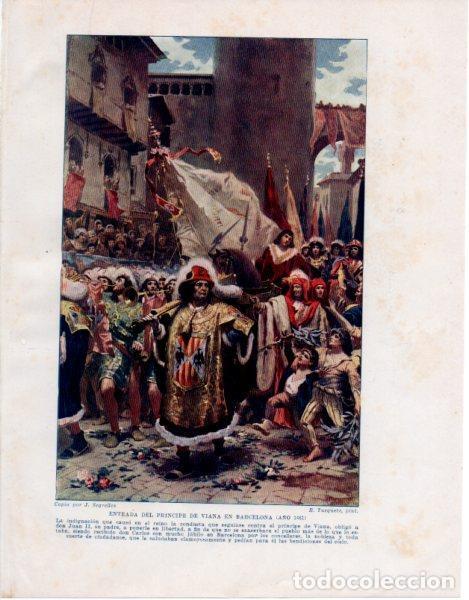 Postkarten: LAMINA V33594: Entrada del principe de Viana en Barcelona por R. Tusquets - Manuel Rodriguez Codola
