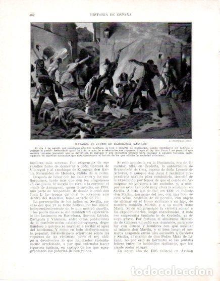 Postais: LAMINA V33658: Matanza de judios en Barcelona por J. Segrelles - Manuel Rodriguez Codola