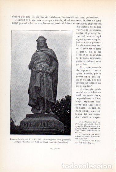 Cartes Postales: LAMINA V34552: Ramon Berenguer I, estatua del Salo de San Joan de Barcelona - Antoni Rovira i Virgil
