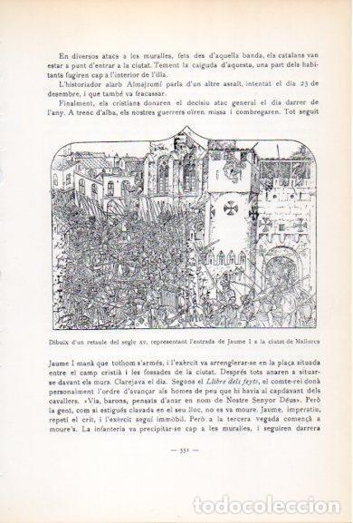Cartoline: LAMINA V34610: Jaume I entrant a la ciutat de Mallorca, dibuix retaule segle XV - Antoni Rovira i Vi