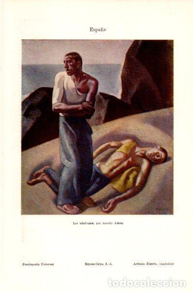 Cartoline: LAMINA V27648: Los naufragos por Aurelio Arteta - Varios