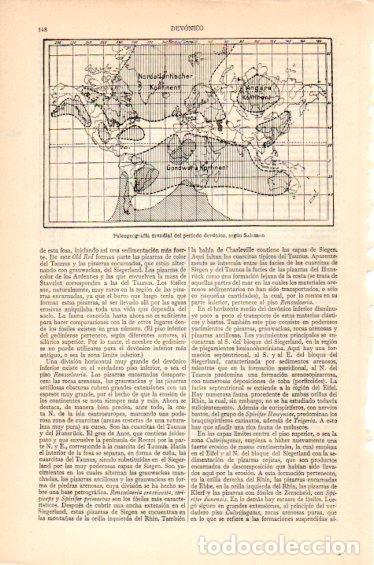 Postales: LAMINA V27409: Paleografia mundial del perido devonico por Salomon - Varios