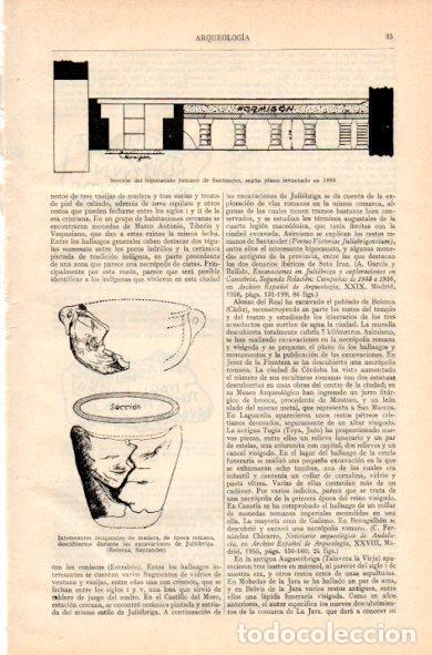 Cartoline: LAMINA V34896: Seccion del hipocausto romano de Santander plano de1886 - Varios