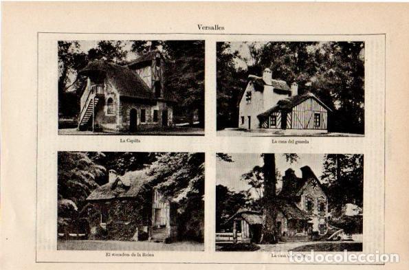 Postales: LAMINA V26845: Casa del guarda y casa del molino en Versalles - Varios