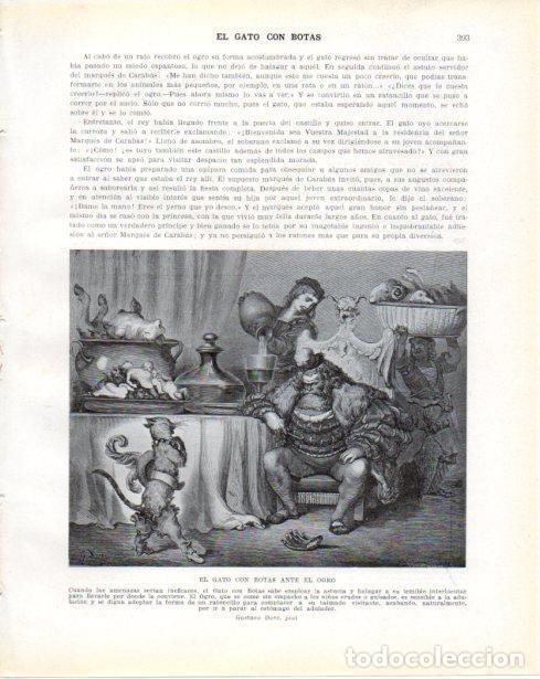Cartoline: LAMINA V34377: El Gato con Botas ante el ogro por G. Dore - Guillermo de Boladeres