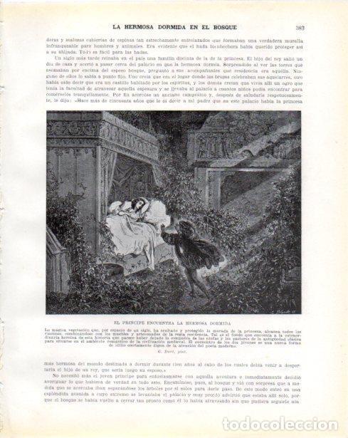 Postcards: LAMINA V34372: El principe encuentra la hermosa dormida por G. Dore - Guillermo de Boladeres