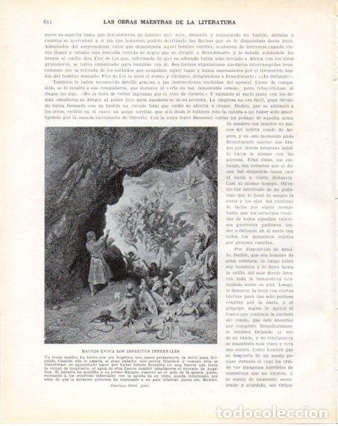 Postales: LAMINA V34503: Maugis evoca los espiritus infernales por Gustavo Dore - Guillermo de Boladeres