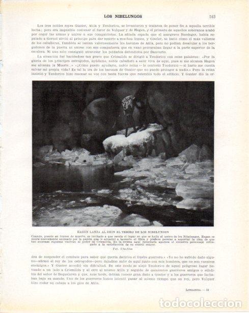 Postales: LAMINA V34442: Hagen lanza al Rhin el tesoro de los Nibelungos fotograma de Ufa-film - Guillermo de