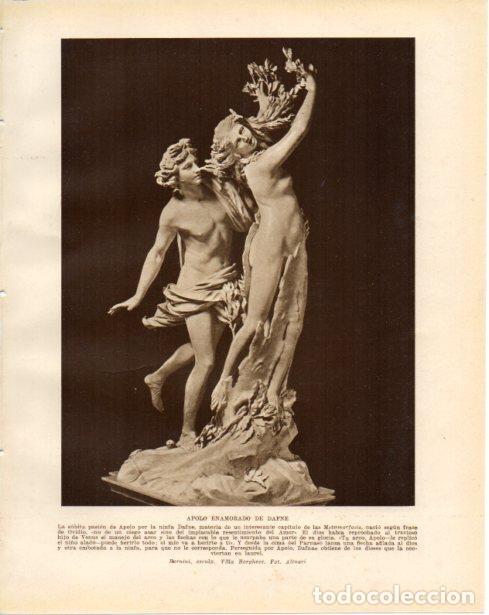 Cartes Postales: LAMINA V34278: Apolo enamorado de Dafne escultura por Bernini - Guillermo de Boladeres