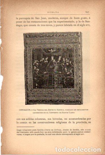 Postkarten: LAMINA V27075: Huelva. La Venida del Espiritu Santo en Convento de Santa Clara en Gibraleon - Rodrig