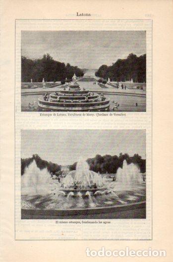 Postcards: LAMINA V36148: Estanque de Latona en Versalles - Varios