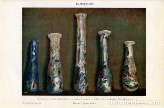 Postales: LAMINA V36101: Lacrimatorios de vidrio colecci&oacute;n Rusi&ntilde;ol en Sitges - Varios