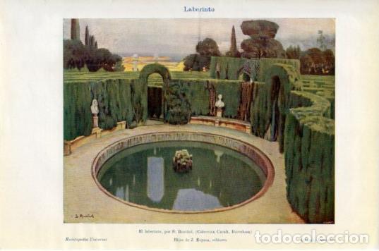Cartoline: LAMINA V36099: El laberinto por S. Rusi&ntilde;ol - Varios