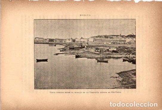 Cartoline: LAMINA V27057: Huelva. Vista desde el muelle de Rio-Tinto - Rodrigo Amador de los Rios