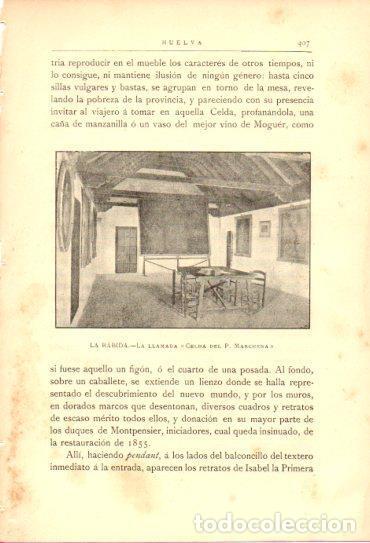Postales: LAMINA V27049: Huelva. Celda del P. Marchena en La Rabida - Rodrigo Amador de los Rios