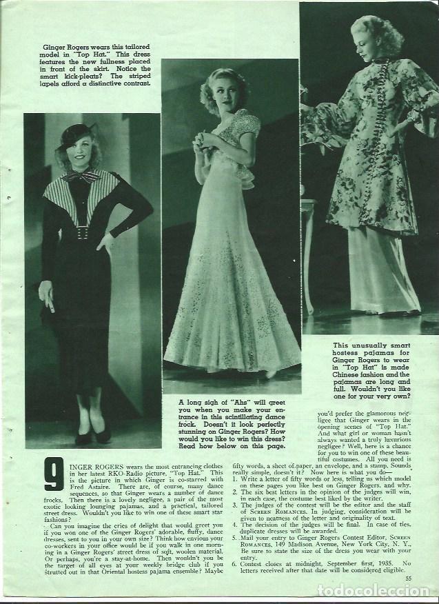 Postais: LAMINA 34194: Ginger Rogers con vestuario de Top Hat - VVAA