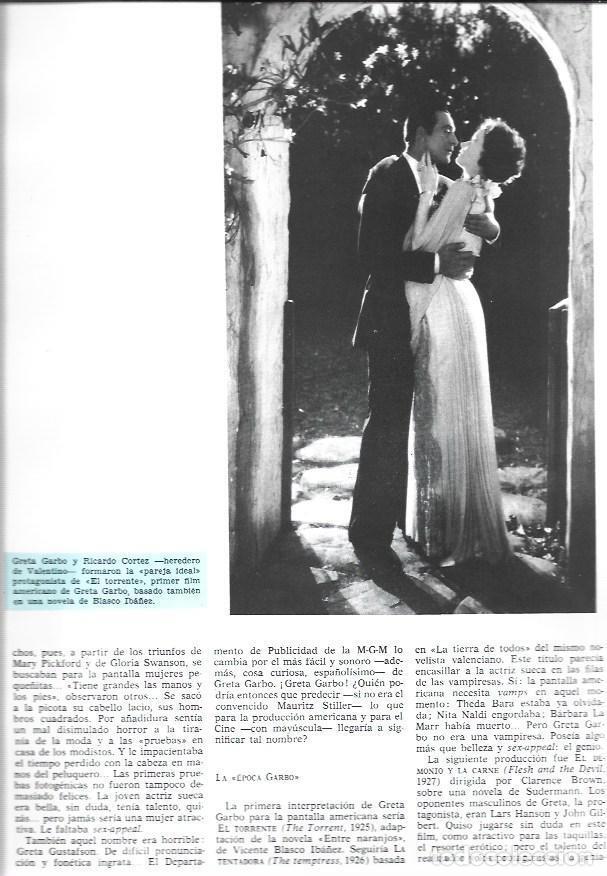 Postais: LAMINA 33881: Greta Garbo y Ricardo Cortez en El Torrente - VVAA