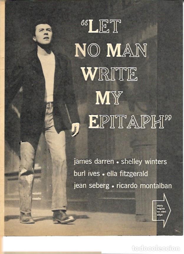 Postais: LAMINA 35303: James Darren en Let no man write my epitaph - VVAA