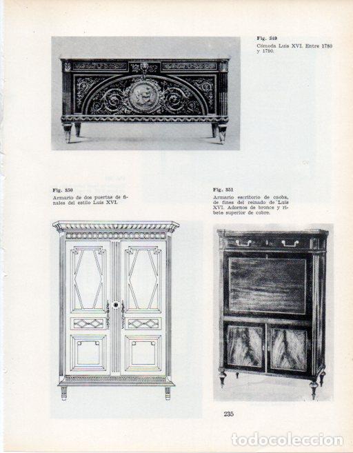 Postales: LAMINA V28403: Armarios de fines del reinado de Luis XVI - VArios