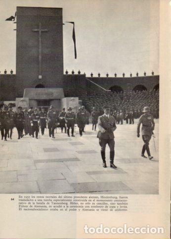 Postales: LAMINA V36493: Hitler ante el monumento de la batalla de Tannenberg - Varios