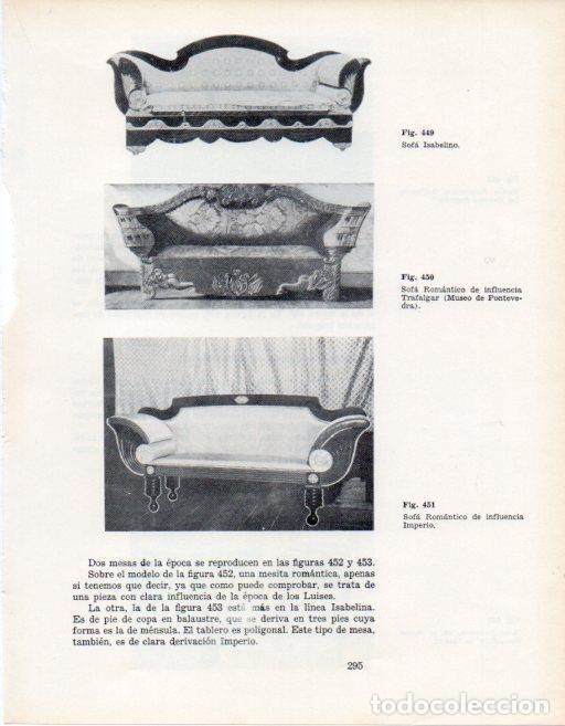 Postales: LAMINA V28429: Sofa Isabelino y Sofa Romantico influencia Imperio - VArios