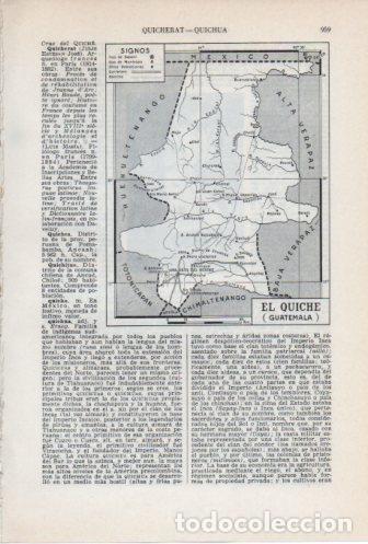 Postkarten: LAMINA V36797: Mapa de El Quiche, Guatemala - Varios
