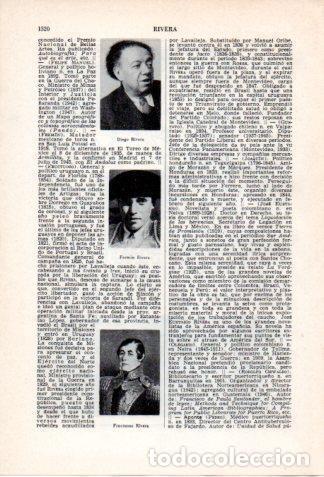 Postais: LAMINA V36913: Diego Rivera, Fermin Rivera y Fructuoso Rivera - Varios