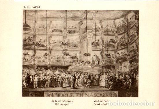 Cartoline: LAMINA V28177: Baile de mascaras por Luis Paret - Bernardino de Pantorba