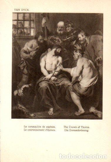 Postcards: LAMINA V28154: La coronacion de espinas por Van Dyck - Bernardino de Pantorba