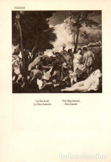 Postcards: LAMINA V28139: La Bacanal por Tiziano - Bernardino de Pantorba