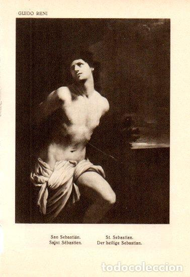 Postcards: LAMINA V28162: San Sebastian por Guido Reni - Bernardino de Pantorba